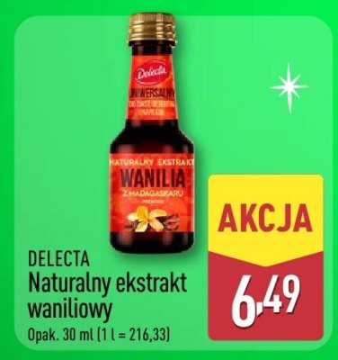 Ekstrakt waniliowy DELECTA Naturalny ekstrakt waniliowy promocja w Aldi