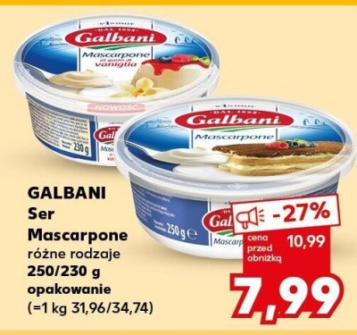 Ser Mascarpone, różne rodzaje promocja w Kaufland