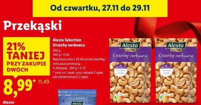 Orzechy nerkowca promocja w Lidl