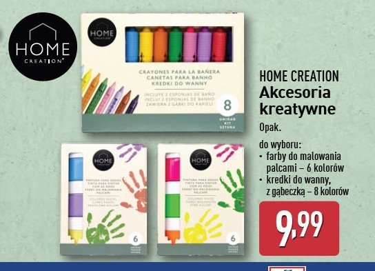Farby do malowania palcami Home creation promocja w Aldi