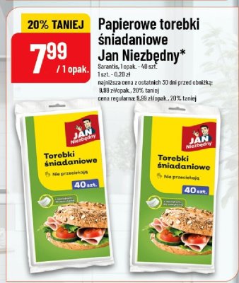 Papierowe torebki śniadaniowe Jan Niezbędny promocja w POLOmarket