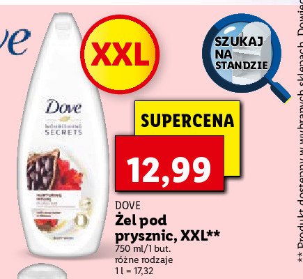 Żel pod prysznic nurturing ritual Dove nourishing secrets promocja