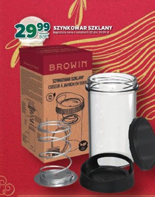 Szynkowar szklany BROWIN promocja w Stokrotka
