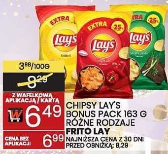 Chipsy Lay's Bonus Pack 163g różne rodzaje promocja w Wafelek