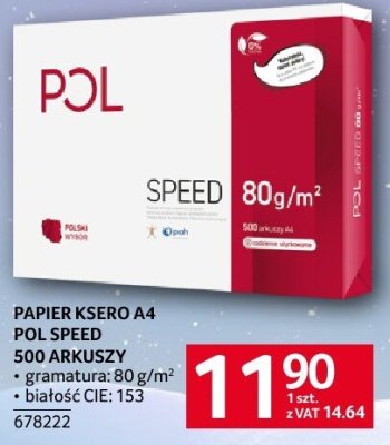 Papier ksero A4 POL SPEED 500 arkuszy promocja w Selgros