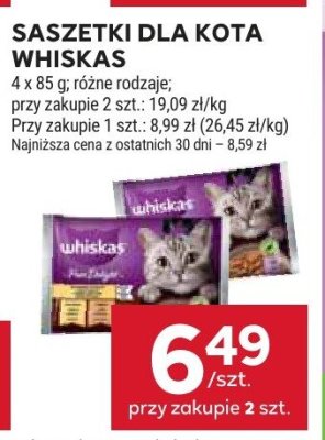 Saszetki dla kota Whiskas promocja w Stokrotka