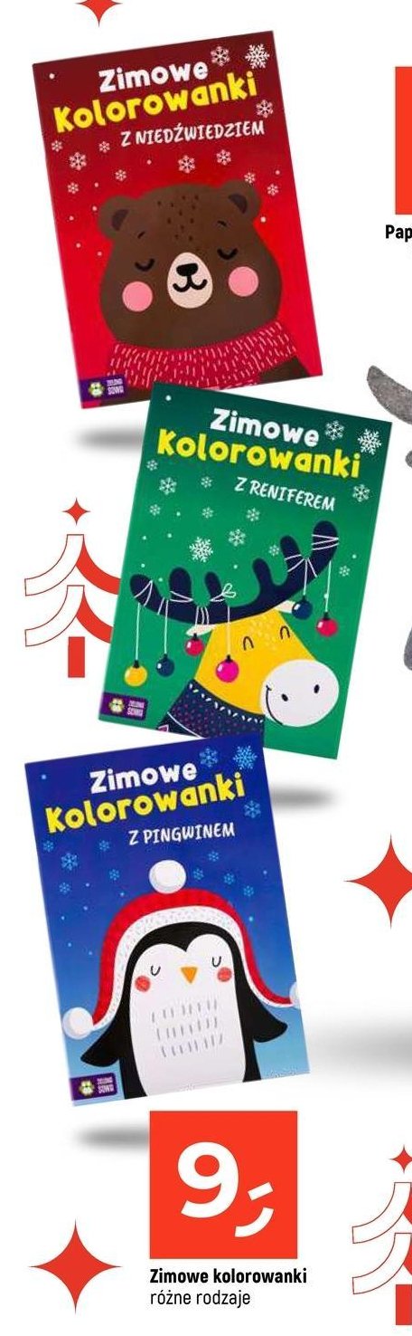 Zimowe kolorowanki z reniferem promocja