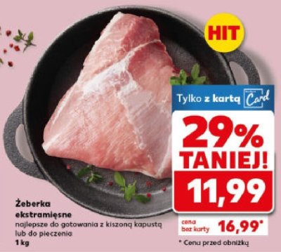 Żeberka ekstramięsne promocja w Kaufland
