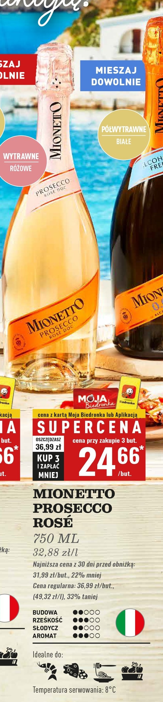 Wino Mionetto prosecco rose promocja w Biedronka