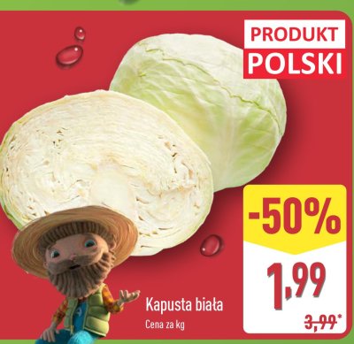 Kapusta biała promocja w Aldi