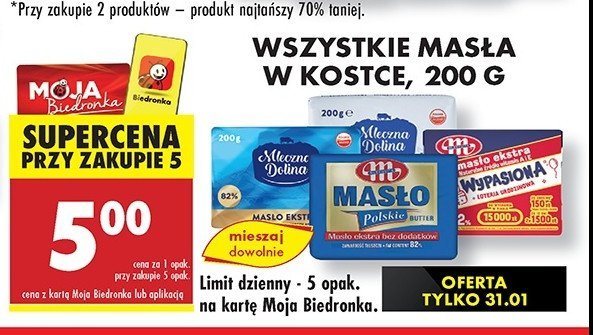 Masło śmietankowe Mleczna dolina promocja