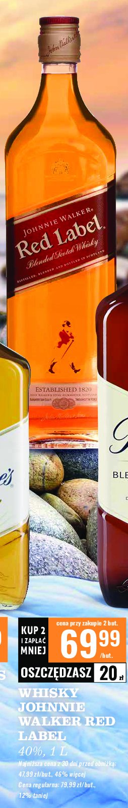 Whisky Johnnie walker red label promocja w Biedronka