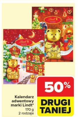 Kalendarz adwentowy marki Lindt promocja w Carrefour Market