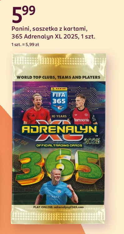 Saszetka z kartami fifa 365 2025 adrenalyn xl Panini promocja
