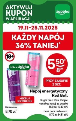 Napój energetyczny Red Bull Sugar Free Pink, Purple promocja w Żabka