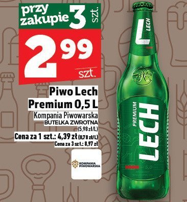 Piwo Lech Premium 0,5 L promocja w TOPAZ