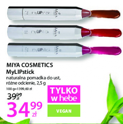 Pomadka miya rose Miya my lipstick Miya cosmetics promocja
