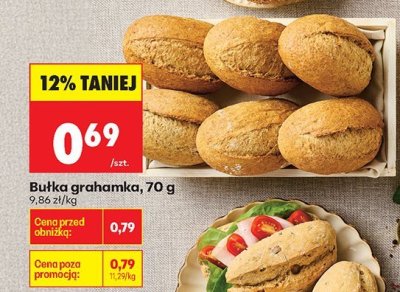 Bułka grahamka, 70 g promocja w Biedronka