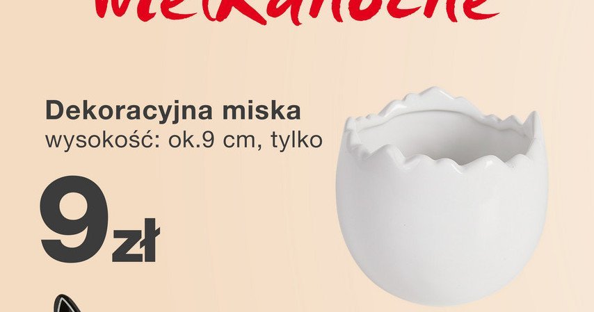 Miska dekoracyjna 9 cm promocja w KiK