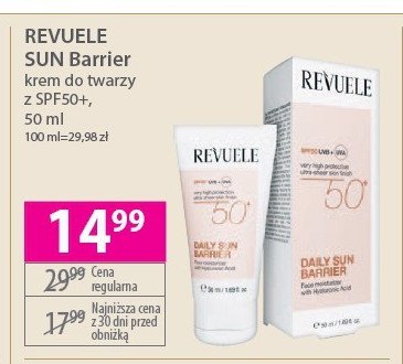 Krem do twarzy spf50+ Revuele promocja