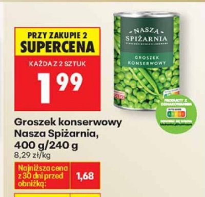 Groszek konserwowy Nasza Spiżarnia promocja w Biedronka