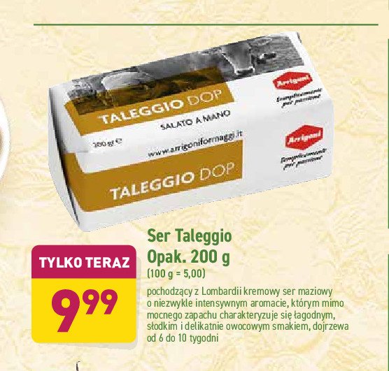 Ser taleggio Arrigoni promocja