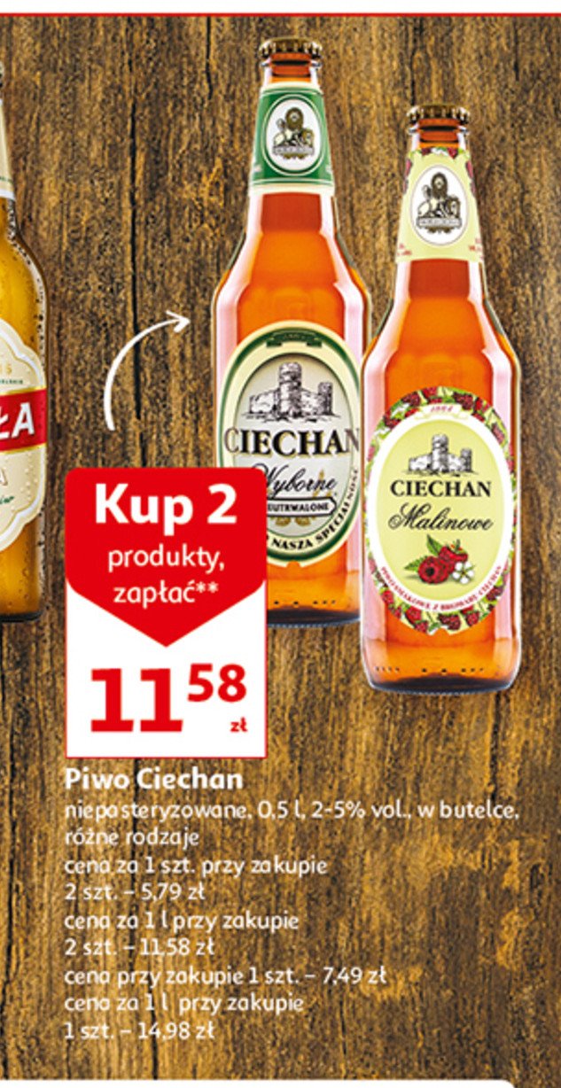 Piwo CIECHAN MALINOWE promocja