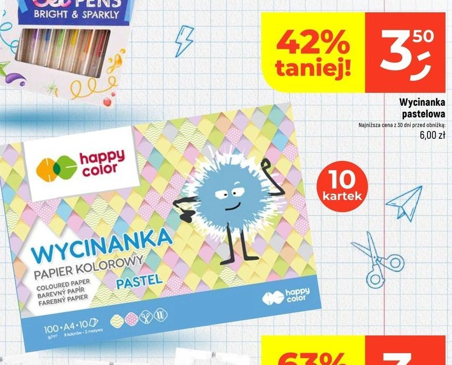 Wycinanka pastelowa HAPPY COLOR promocja