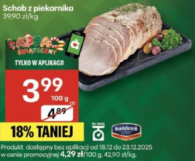 Schab z piekarnika Haubderek promocja w Delikatesy Centrum