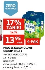 Piwo Okocim radler limonka z miętą promocja
