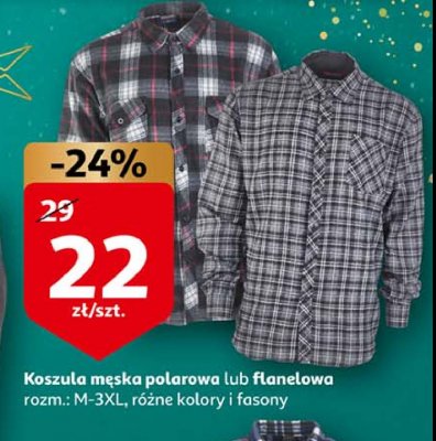 Koszula męska flanelowa rozm. m-3xl Auchan inextenso promocja