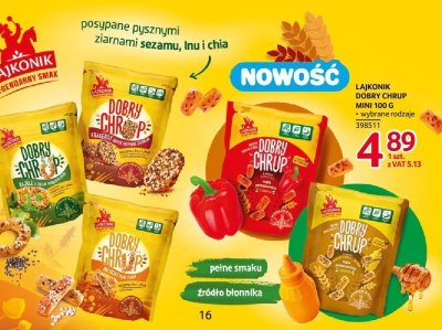 Chrupki Lajkonik Dobry Chrup Mini różne rodzaje promocja w Selgros