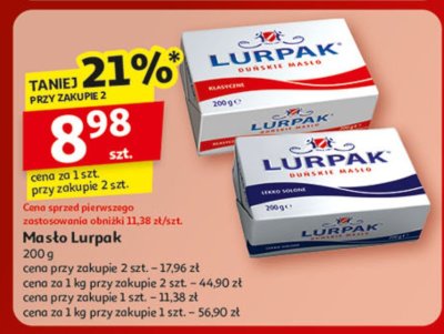 Masło Lurpak, 200 g promocja w Auchan
