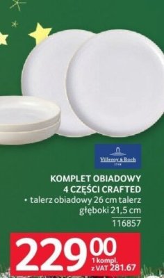 Komplet obiadowy 4 części Crafted Villeroy&Boch promocja w Selgros