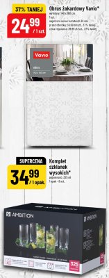 Komplet szklanek wysokich Ambition 325ml 6 szt. promocja w POLOmarket