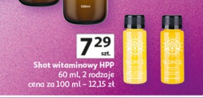 Shot witaminowy HPP 60 ml, 2 rodzaje promocja w Auchan