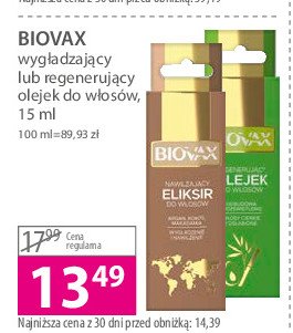 Olejek do w艂os贸w Biovax argan makadamia kokos promocja