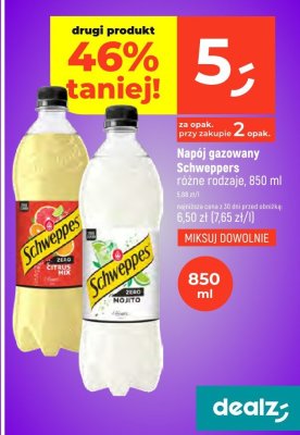 Napój gazowany Schweppers różne rodzaje, 850 ml promocja w Dealz