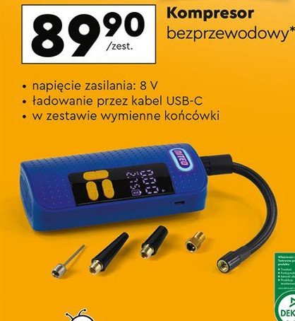 Kompresor bezprzewodowy 8 v Niteo tools promocja w Biedronka