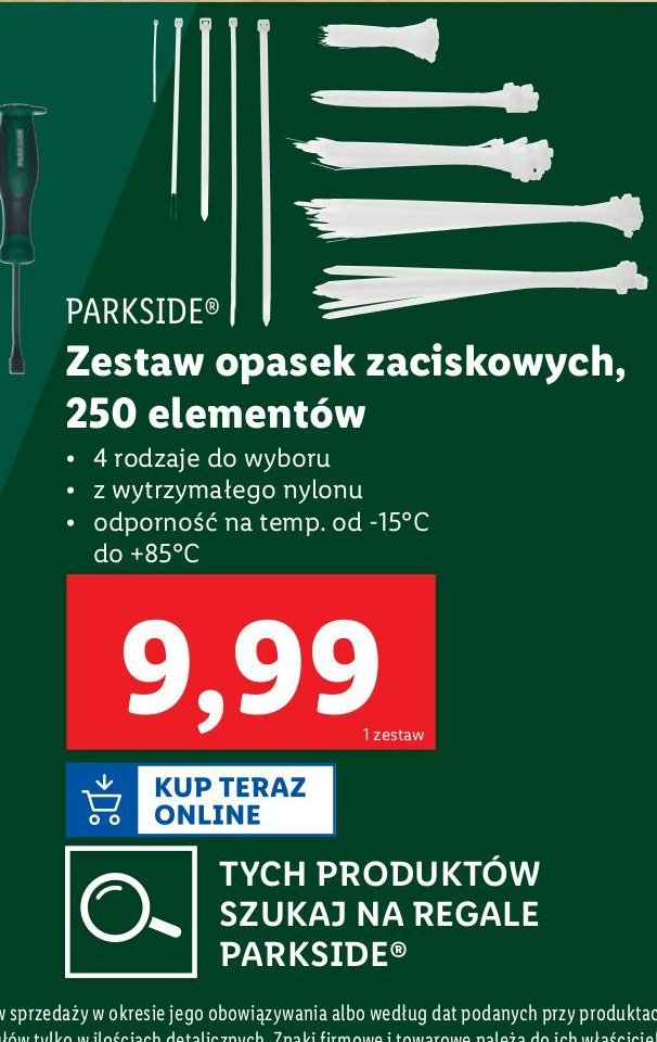 Opaski zaciskowe Parkside promocja w Lidl