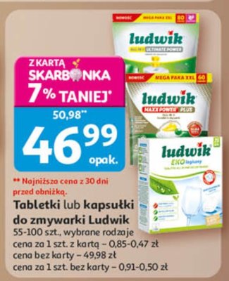 Tabletki lub kapsułki do zmywarki Ludwik promocja w Auchan