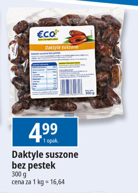 Daktyle suszone Eco+ promocja w Leclerc