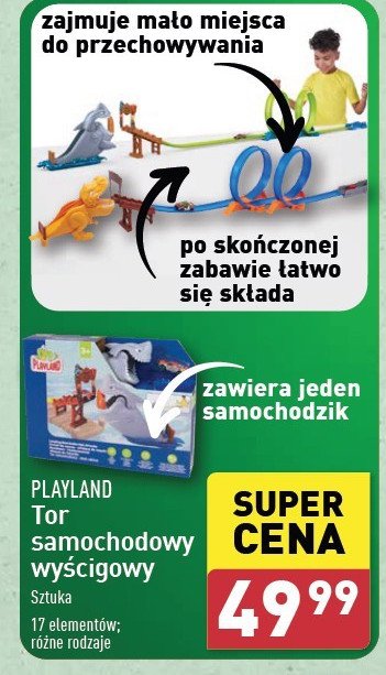 Tor samochodowy wyścigowy 17 el. Playland promocja