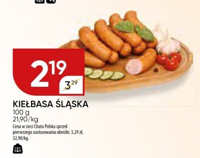 Kiełbasa śląska z szynki Pikok promocja w Chata Polska