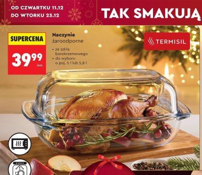 Naczynie żaroodporne Termisil ze szkła borokrzemowego 5l lub 5,8l promocja w Biedronka