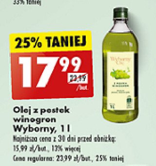 Olej z pestek winogron Wyborny promocja w Biedronka