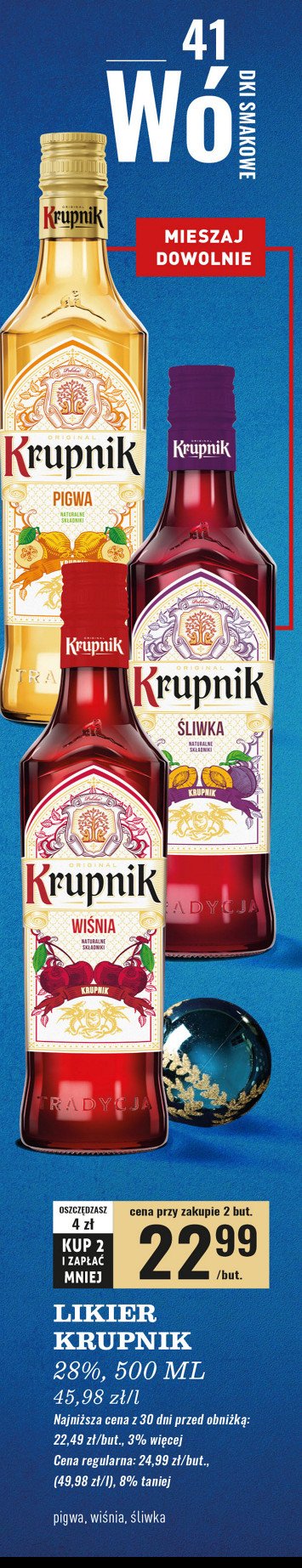 Wódka Krupnik śliwkowy promocja w Biedronka