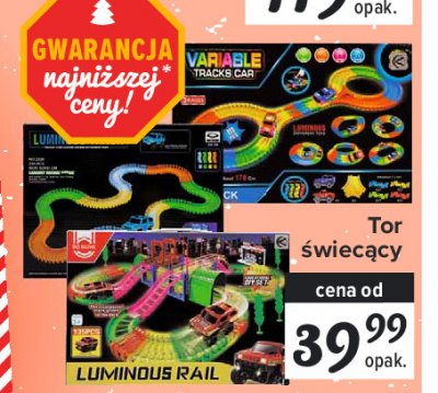 Tor 艣wiec膮cy w ciemno艣ci + samochodzik promocja