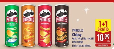 Chipsy PRINGLES Sour Cream & Onion promocja w Aldi
