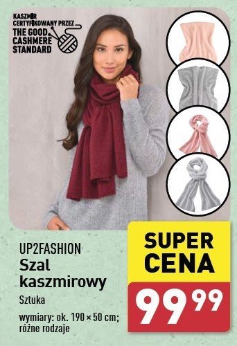 Szal kaszmirowy Up2fashion promocja w Aldi